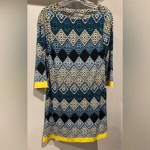 Women’s Colorful Geometric Eliza J Dress Size 4